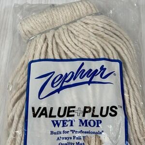 Zephyr Value Plus Wet‎ Mop 12oz Shineup Screw Mop Head Replacement
